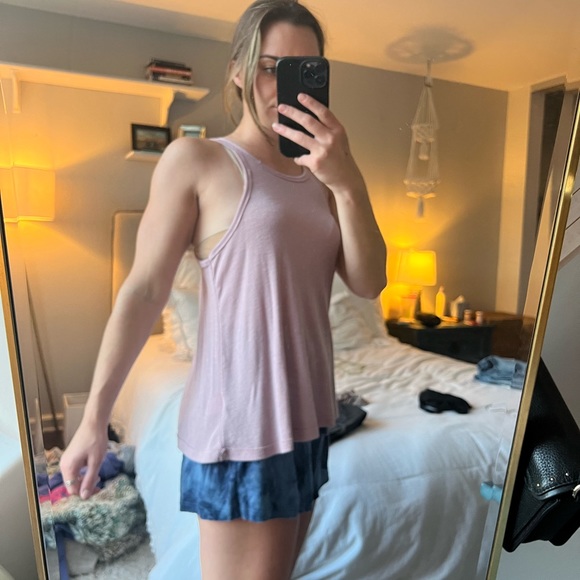 ✨FREE PEOPLE Mauve Scuba Neck Tank - Picture 5 of 7